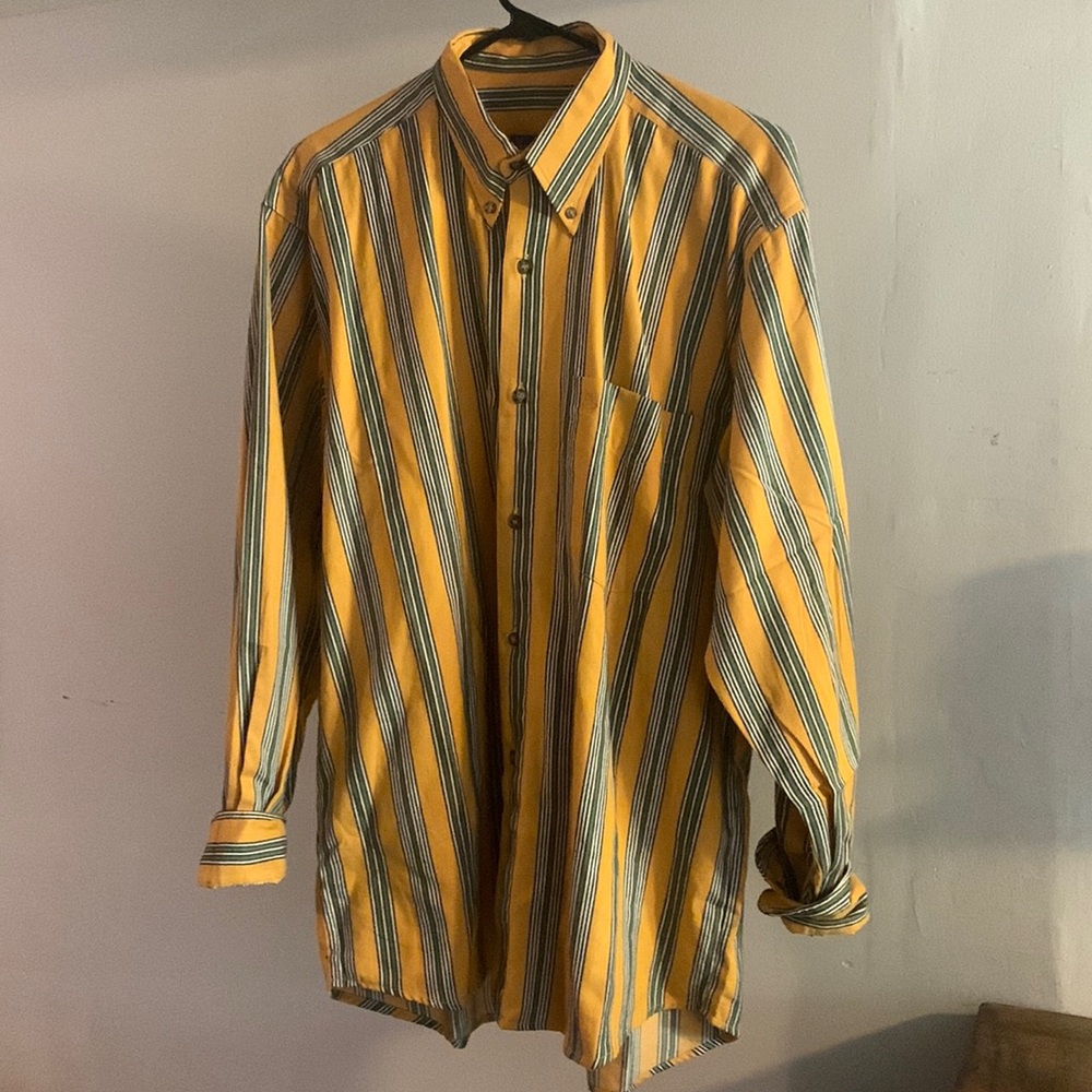 Bass yellow & green striped vintage